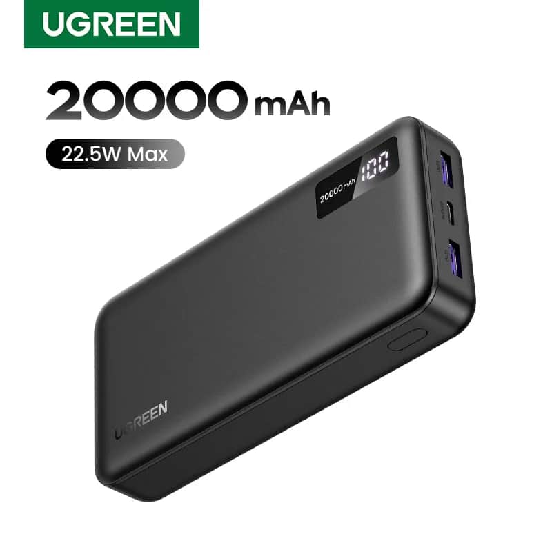סוללת גיבוי UGREEN 20000mAh PD 20W - טעינה מהירה לאייפון - סלולר בדיל מאומת: ₪120.48 במקום ₪301.21 (60% הנחה)