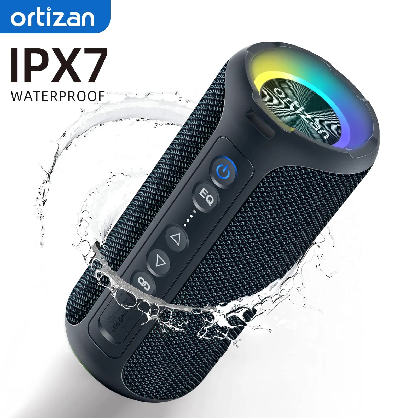 רמקול Ortizan 40W - עמיד מים IPX7 + תאורת RGB - בית וגאדג'טים בדיל מאומת: ₪113.94 במקום ₪260.68 (56% הנחה)