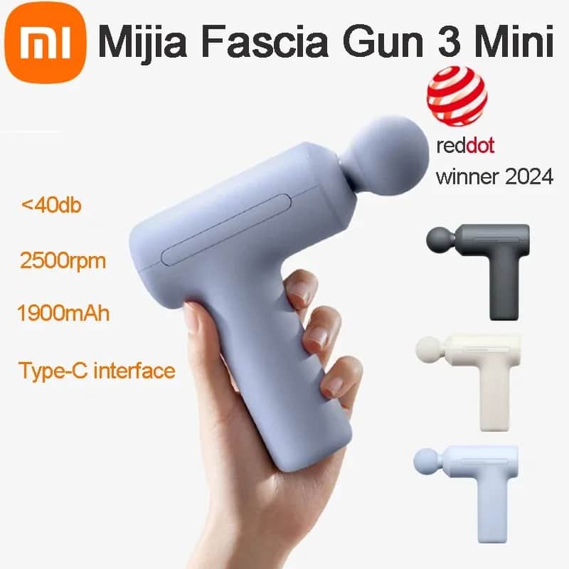 אקדח עיסוי XIAOMI Mijia Fascia Gun 3 Mini - שקט מ-40dB - ספורט ובריאות בהנחה של 56%: ₪163.77 במקום ₪369.22