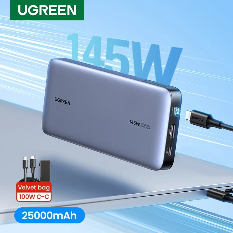 פאוור-בנק UGREEN 100W/140W 20000-25000mAh ללפטופ - דיל היום של הדיל בדוק: ₪202.15 במקום ₪533.98 (62% הנחה)