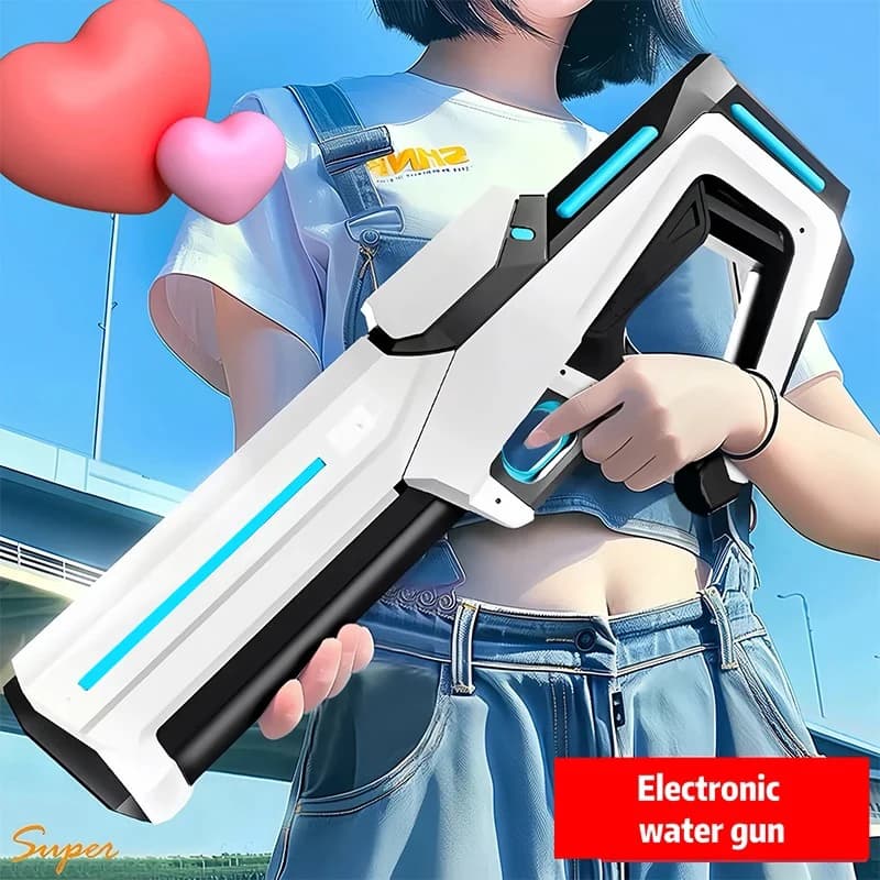 אקדח מים חשמלי אוטומטי - ירי חזק + סוללה נטענת - ילדים ומשפחה בהנחה של 50%: ₪63.61 במקום ₪127.22