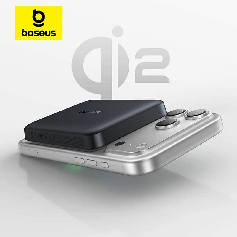 פאוור-בנק מגנטי Baseus Qi2 10000mAh - 15W אלחוטי - סלולר בהנחה של 46%: ₪136.8 במקום ₪253.31